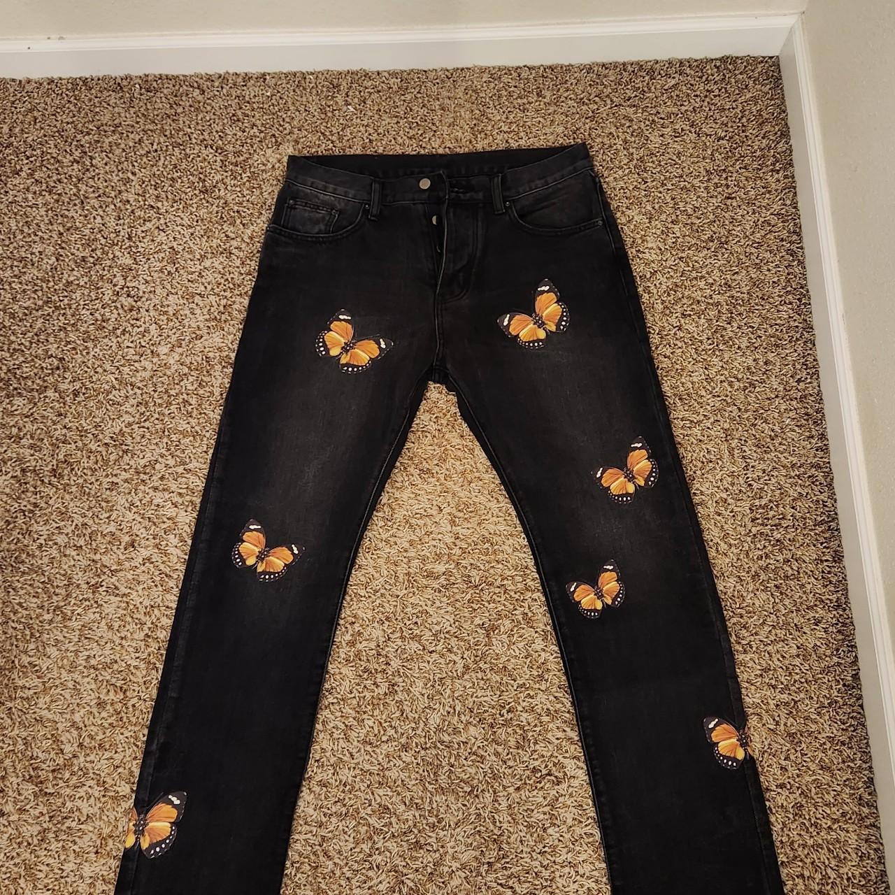 MNML butterfly straight leg jeans size 34 mnml... Depop