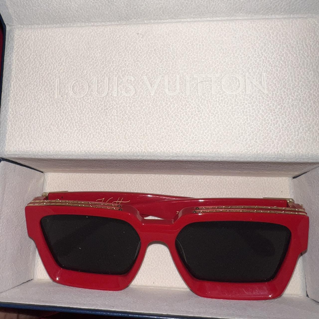 Louis Vuitton 1.1 Millionaires Sunglasses Red - Depop