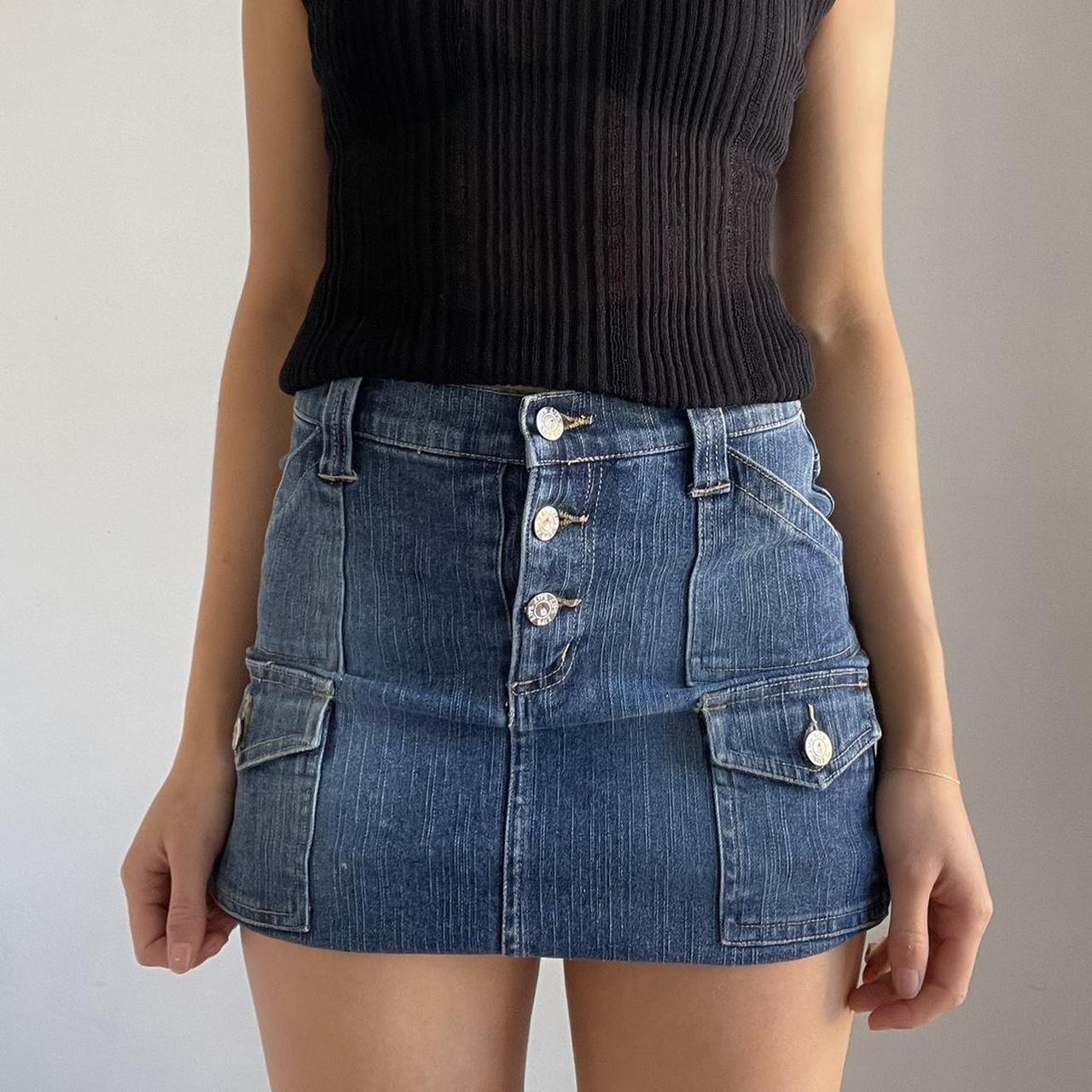 Denim mini skirt queen best sale