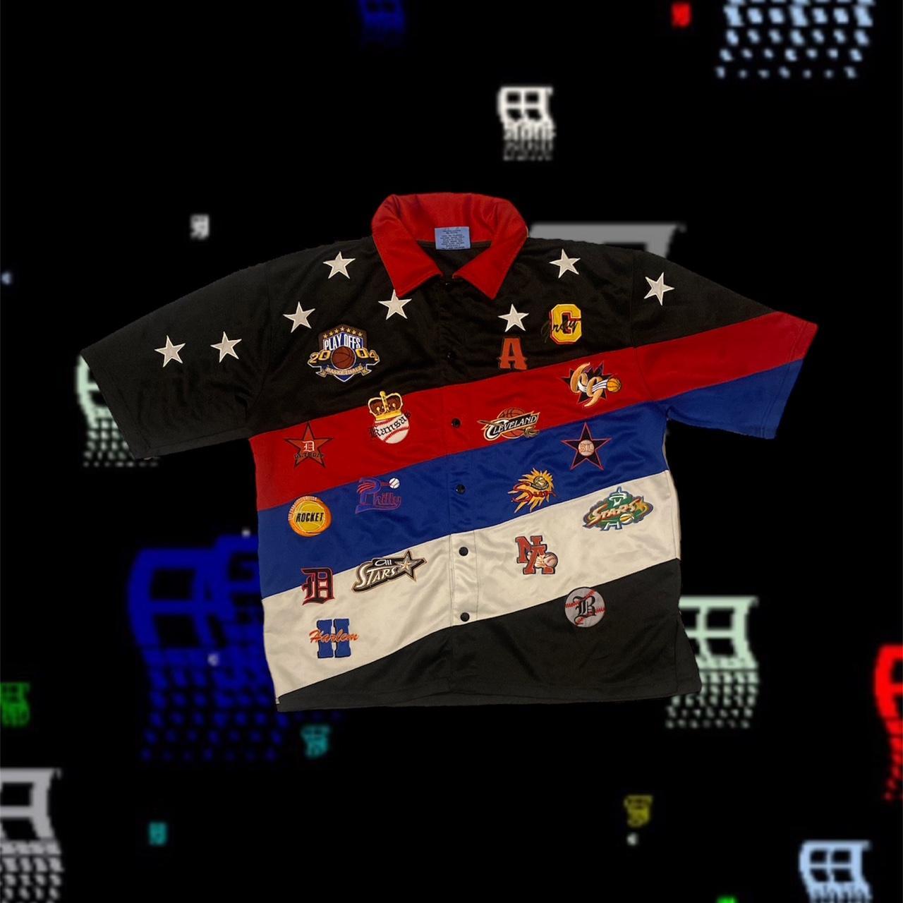 Vintage sports team button shirt Size L Cool... Depop