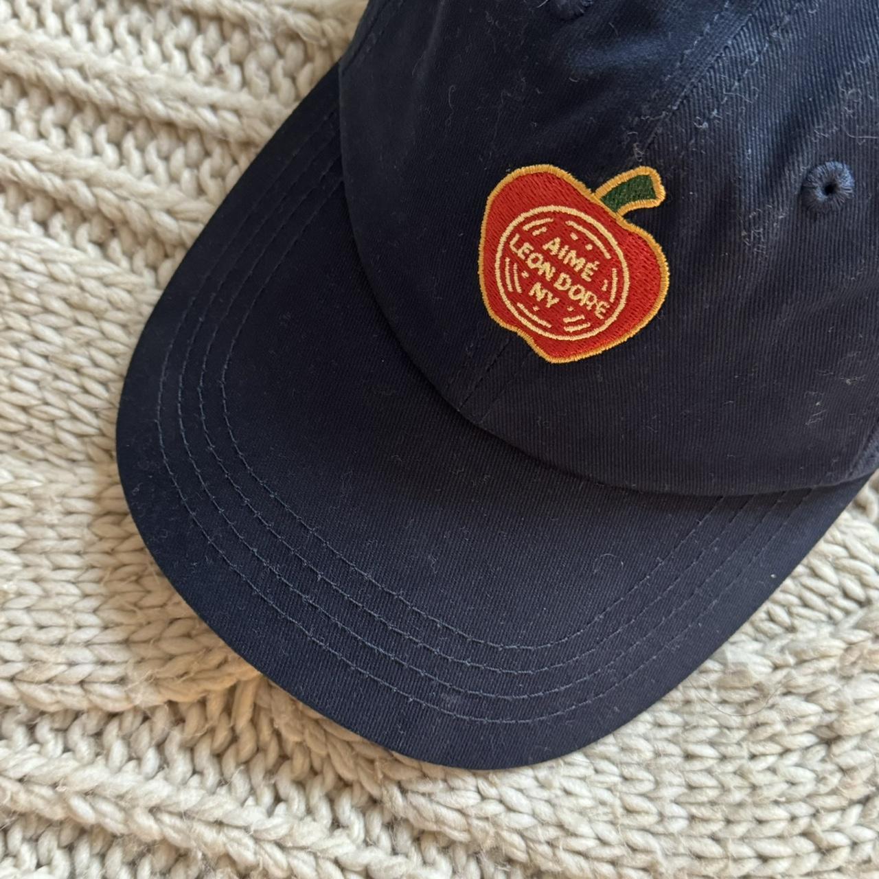 Aimé Leon Dore apple baseball cap, Navy Apple Energy...