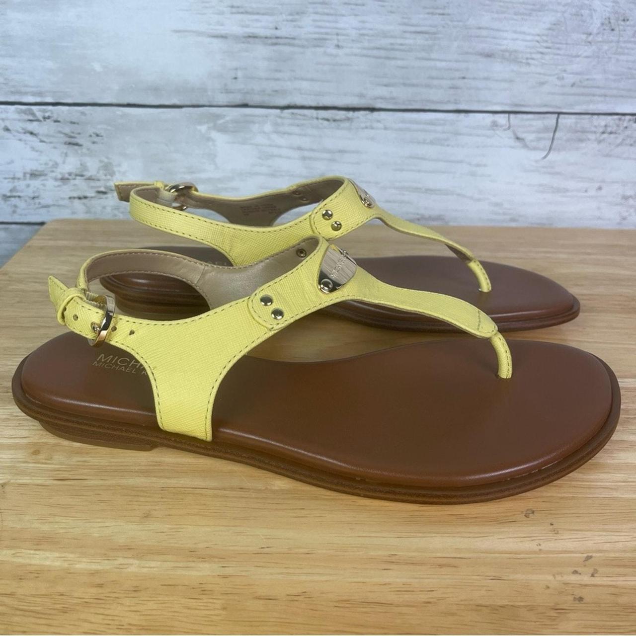 MICHAEL Michael Kors MK Plate Thong Sandal Sunflower. Depop