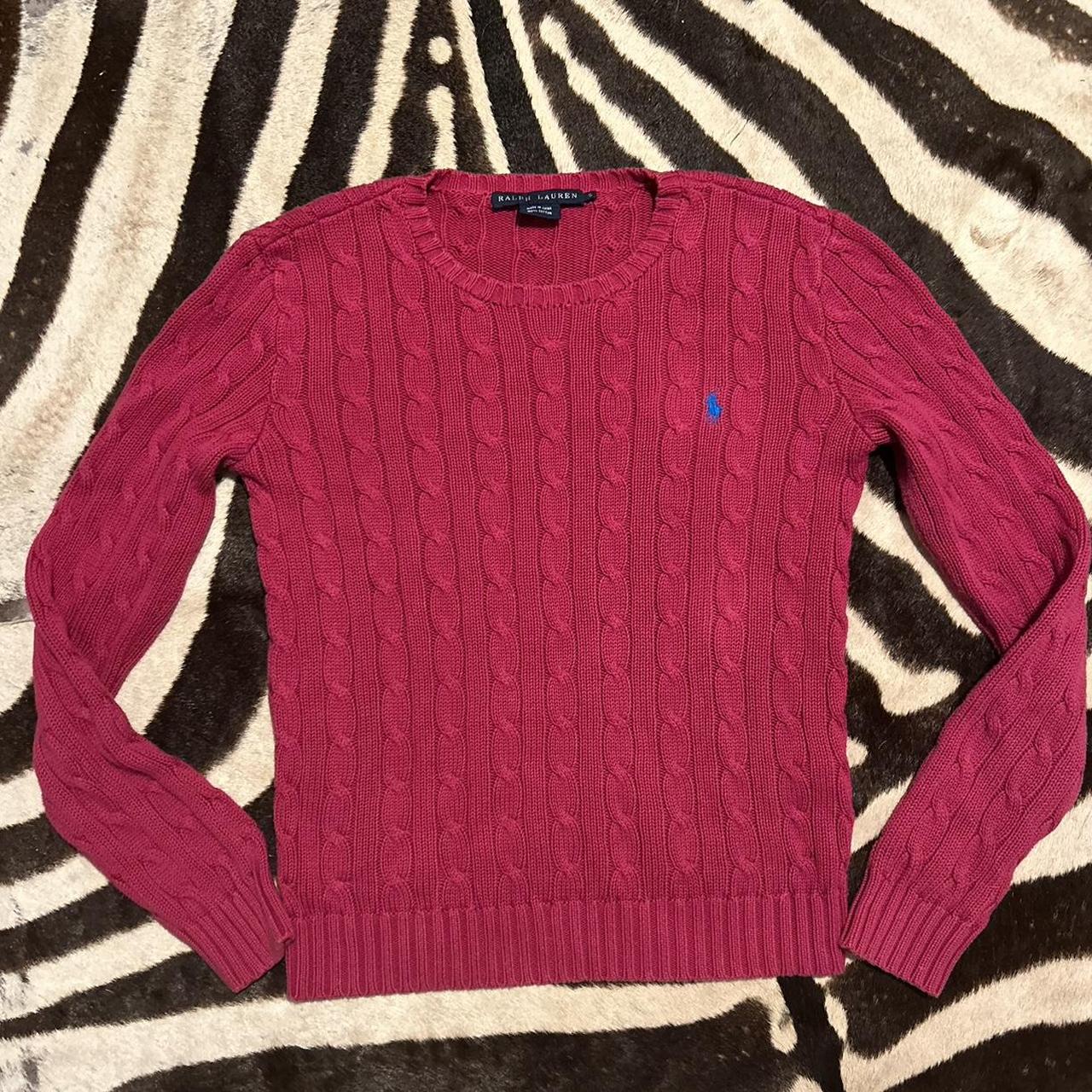 GORG pink Ralph Lauren cable knit sweater 🧶🩷 sz:... - Depop