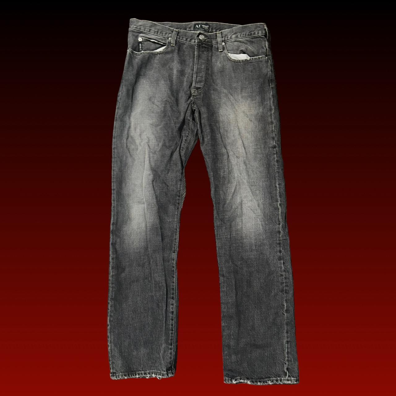 Armani Jeans Men's Grey and Black Jeans