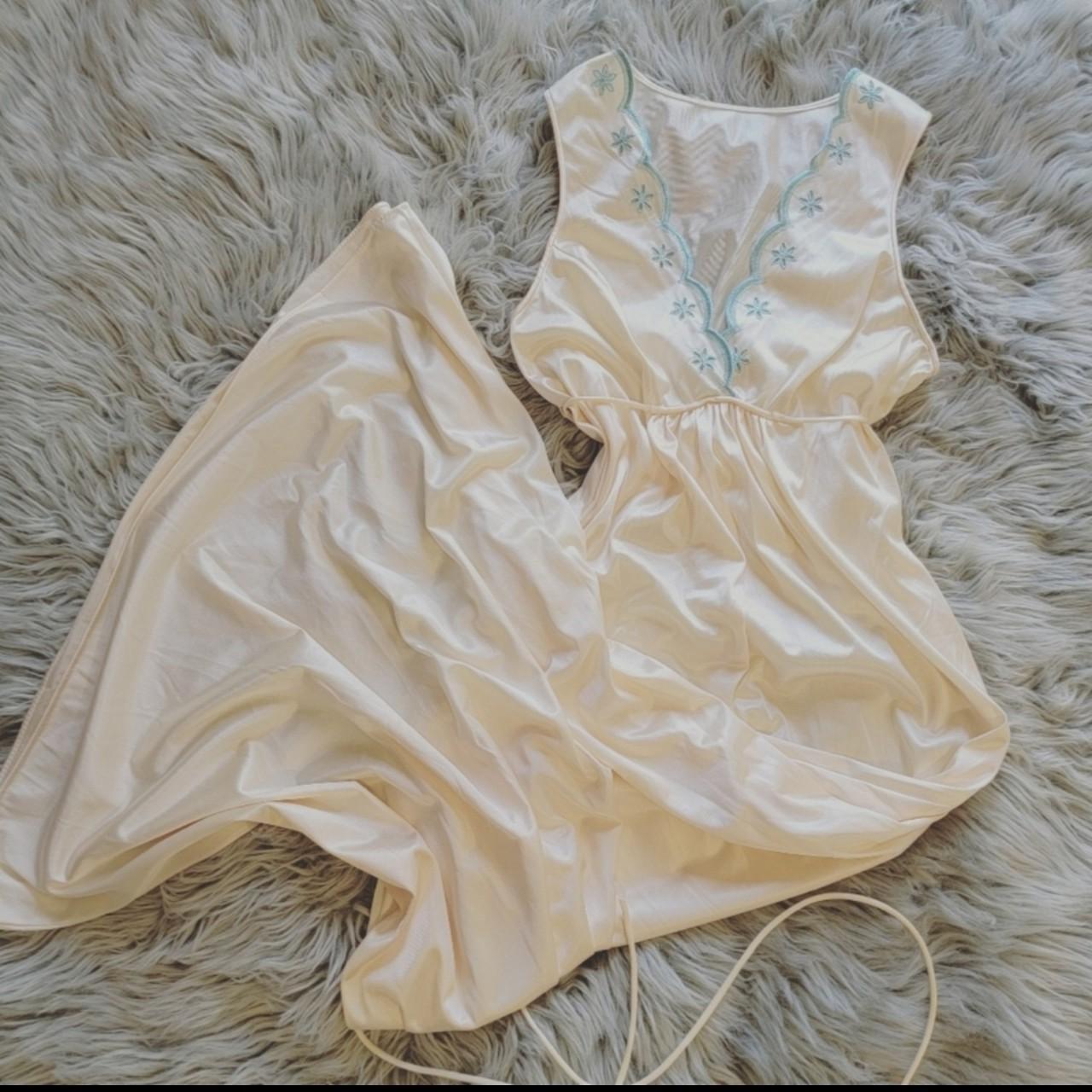 JCPenney Women's Cream and Yellow Pajamas Depop