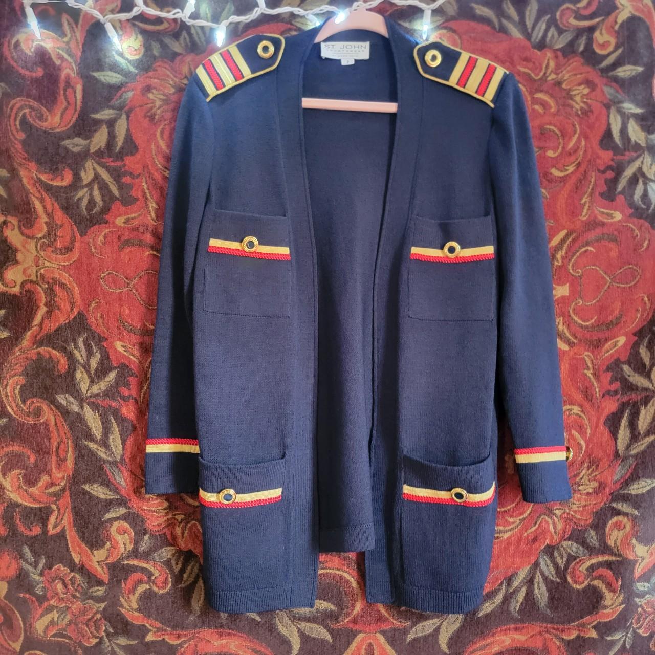 On sale Vintage ST JOHN NAVY CARDIGAN