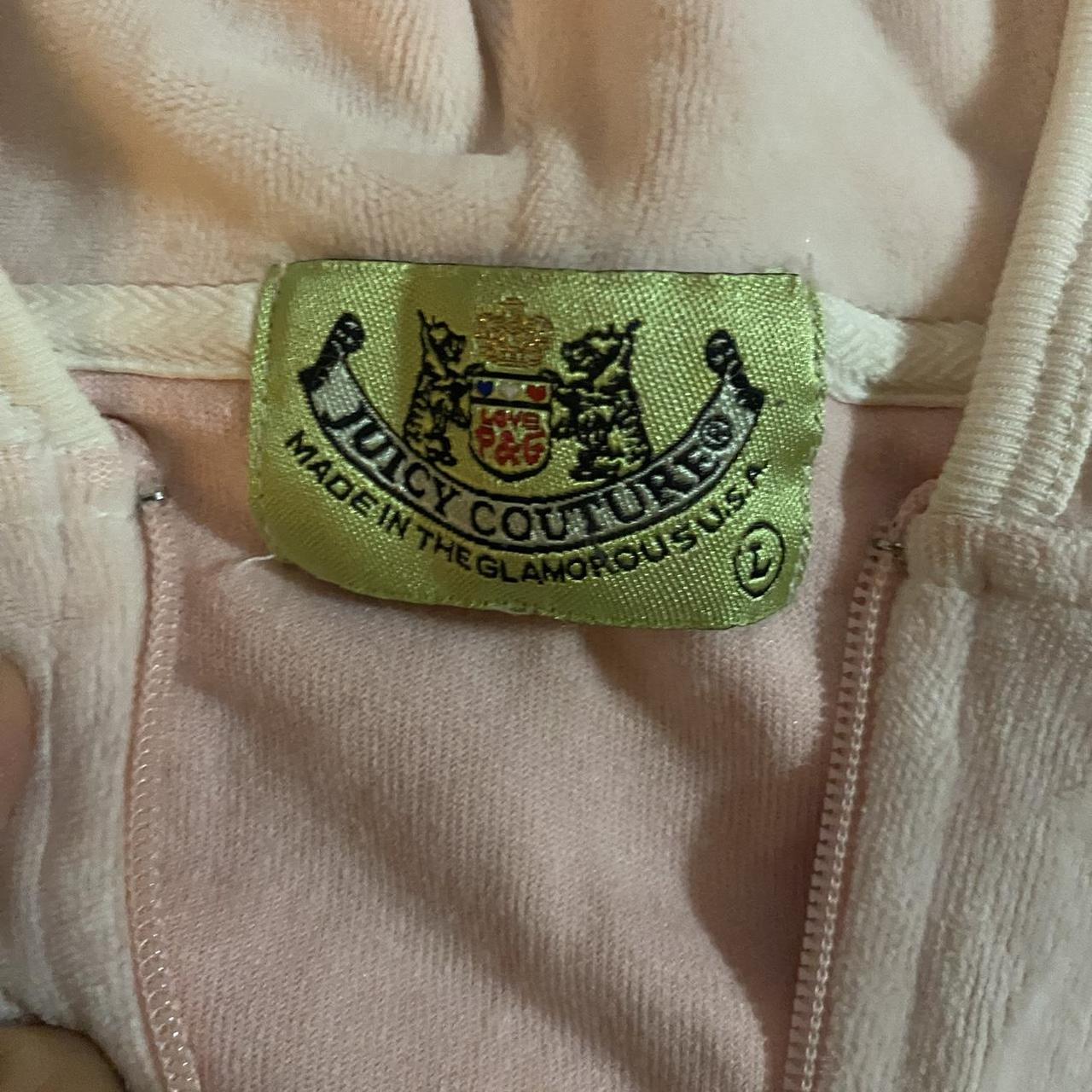 2000s Juicy couture baby pink velour zip up - has... - Depop