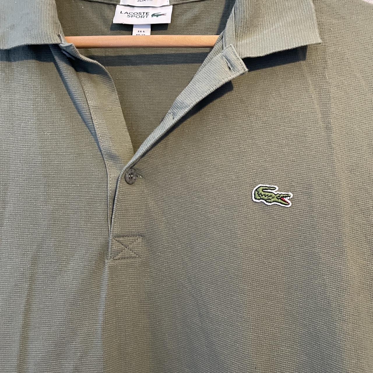 Lacoste Men's Green and Khaki Polo-shirts | Depop