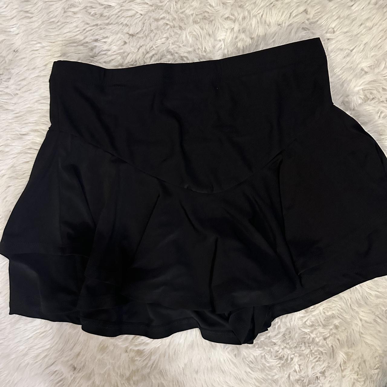 Black skort ! Super cute, could fit a size small or... - Depop