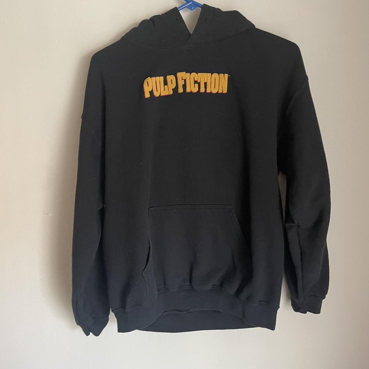Pulp fiction men’s graphic pullover hoodie size... - Depop