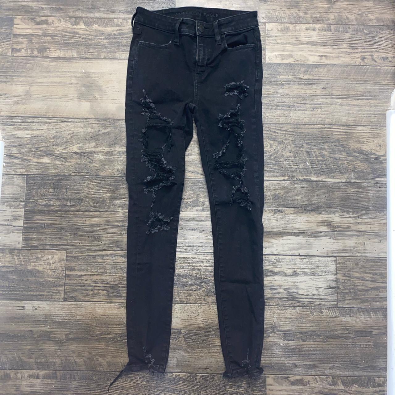 American Eagle Women's Black Jeans Depop