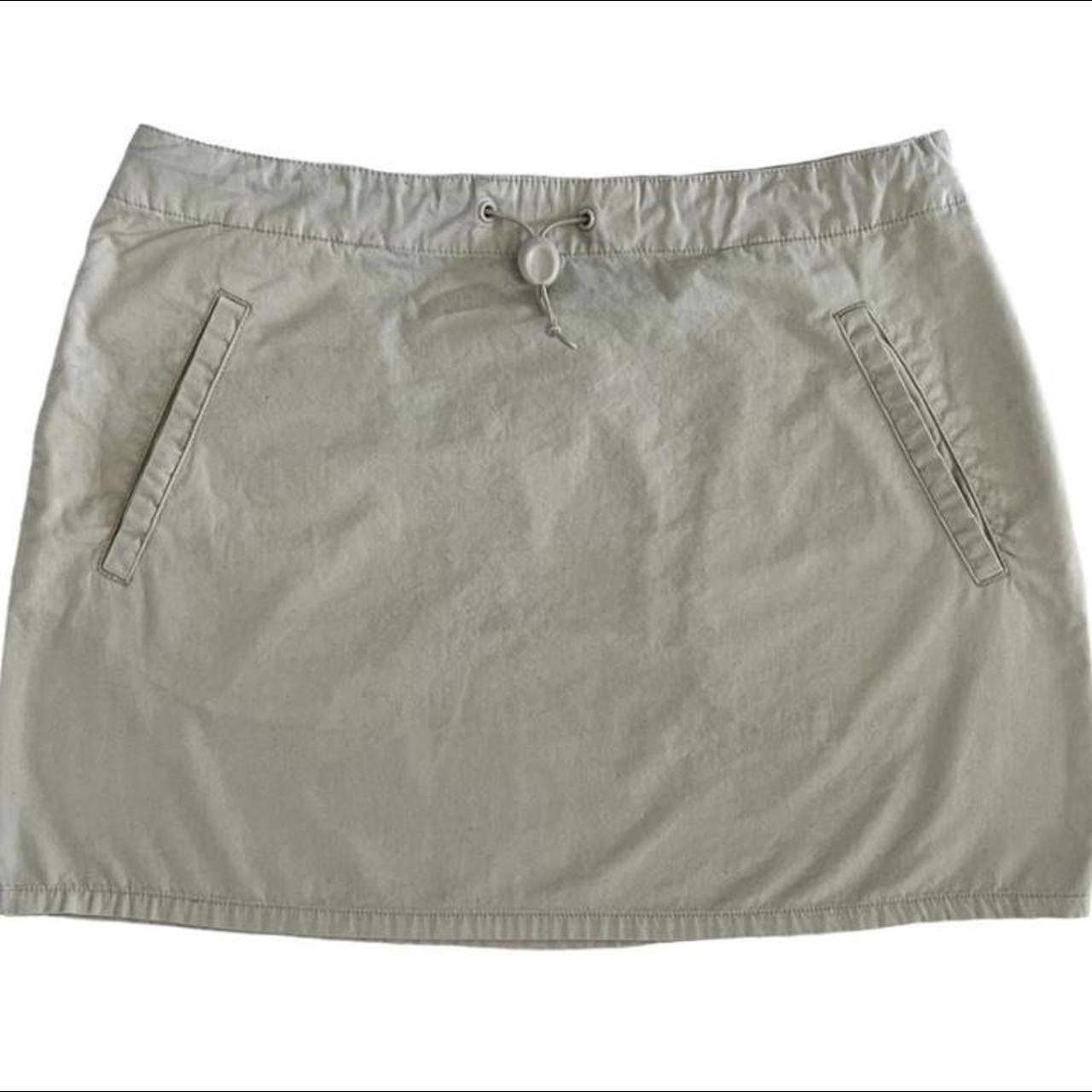 Express bleus khaki adjustable mini skirt So