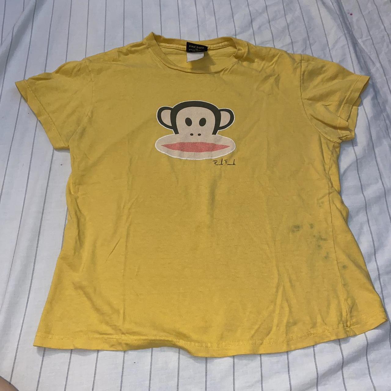 Y2k Yellow Paul Frank Tshirt! Super Cute! Used To - Depop