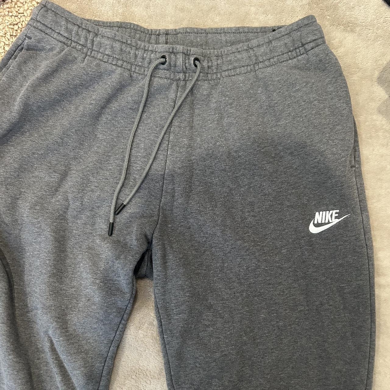 Nike dark grey sweatpants strong adjustable perfect... - Depop
