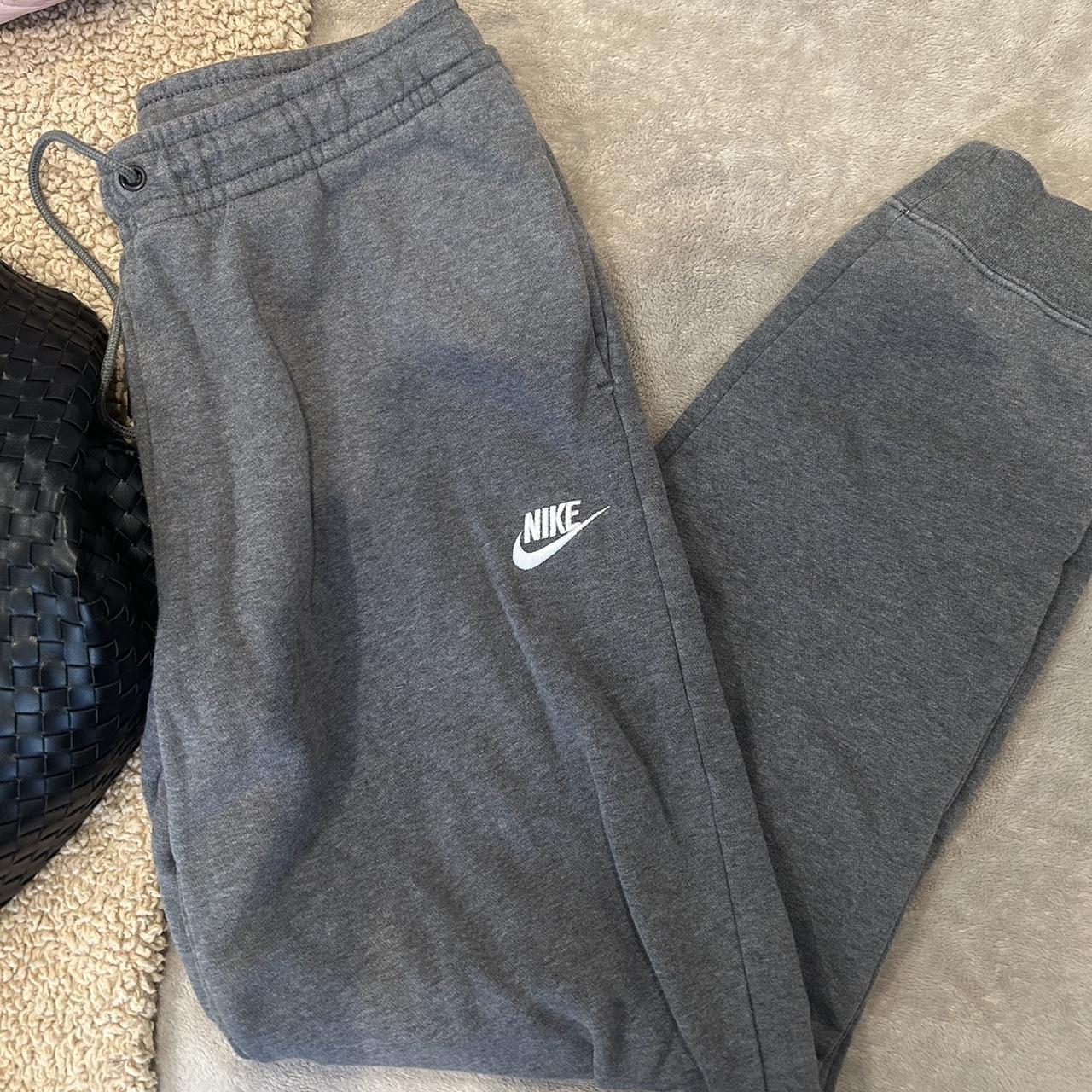 Nike dark grey sweatpants strong adjustable perfect... - Depop