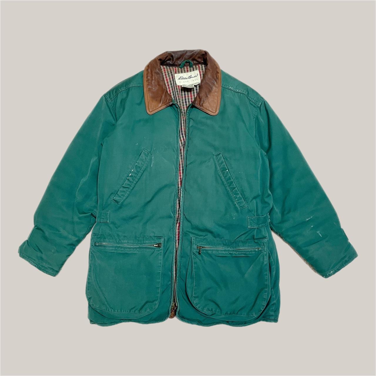 Vintage Eddie Bauer Goose Down Green Barn Coat Depop