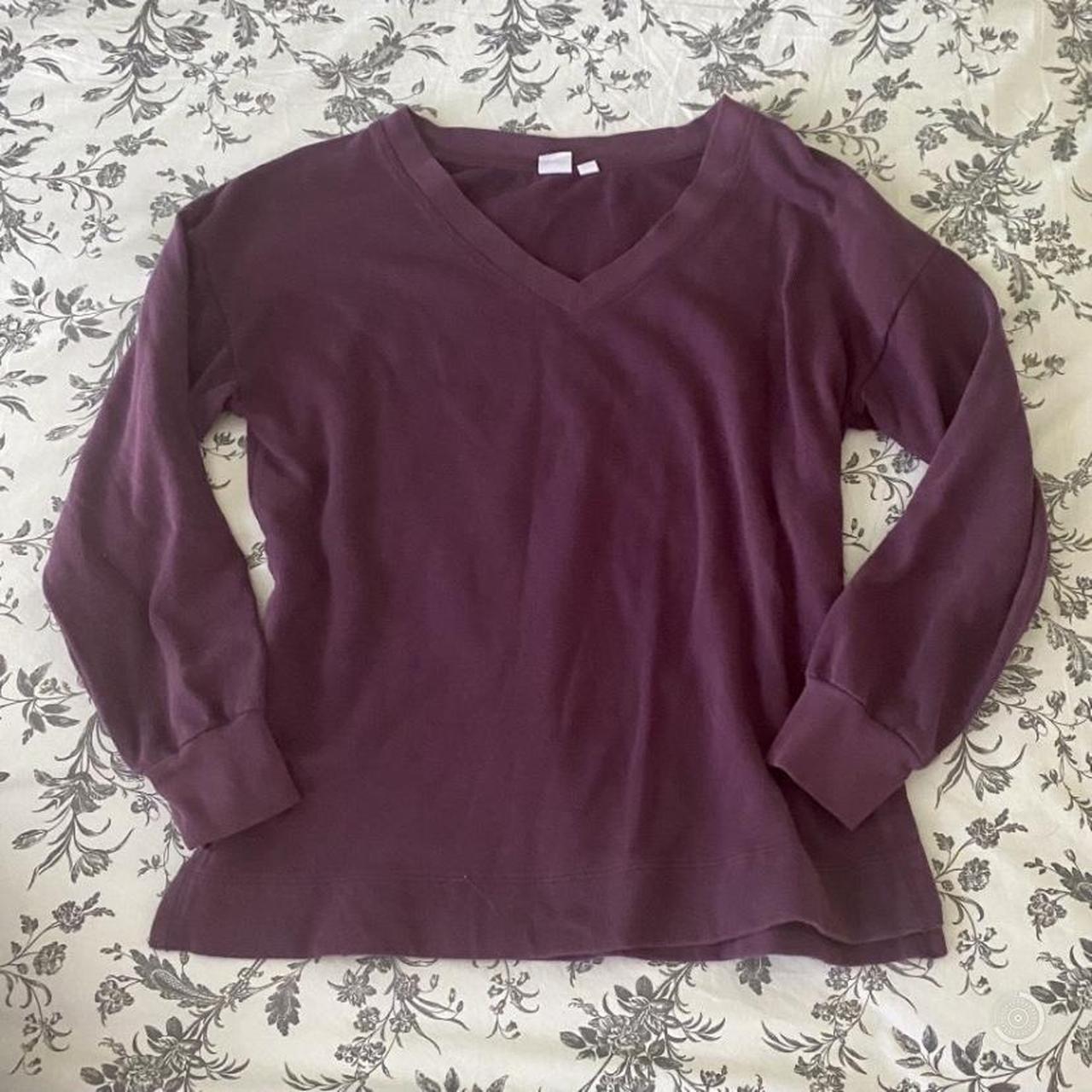 Purple Gap Sweatshirt Super Cute Off The Shoulder Depop