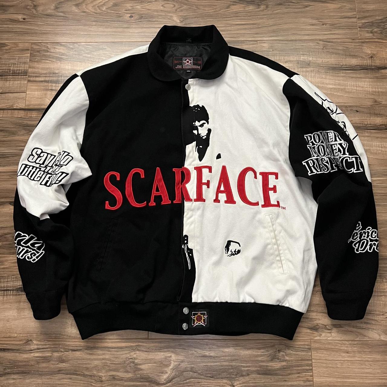 茄子紺 scarface jacket 状態は非常に良好で,傷ありません | www