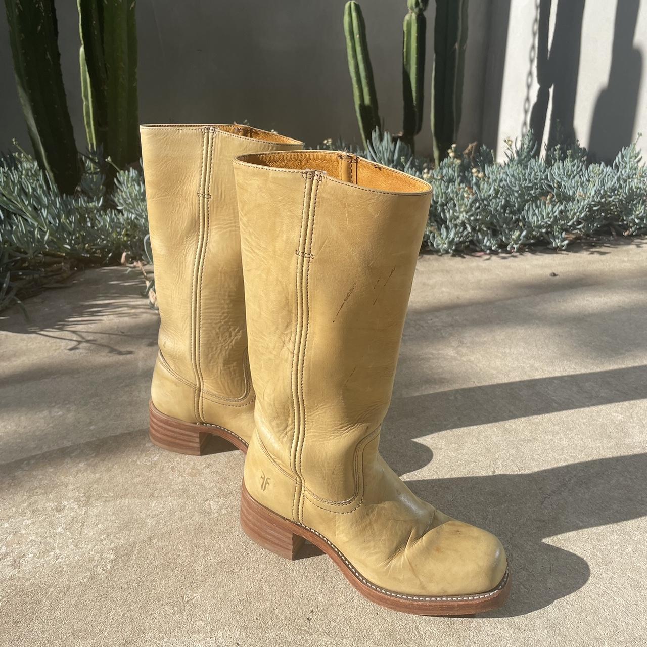 Frye Campus 14l Boots In A Rad Vintage Mustard Depop