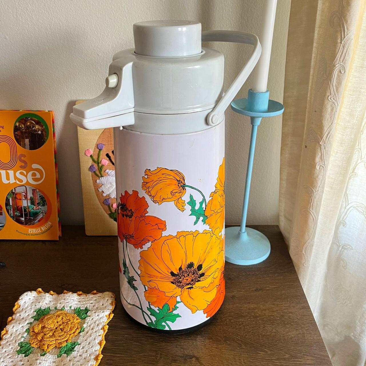 70s vintage pump thermos ✨✨ has some wear to it, but - Depop