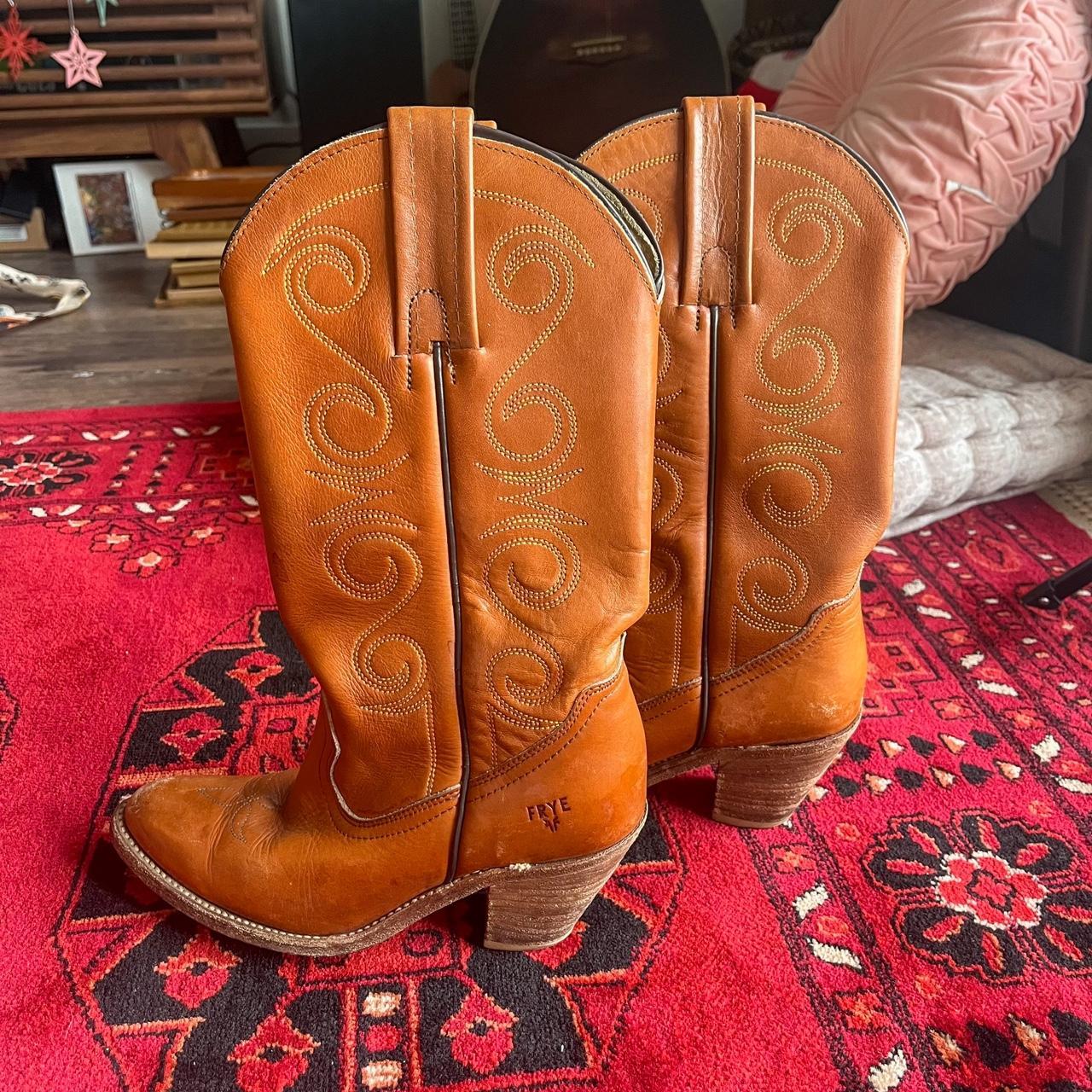 Vintage 80s Frye boots style 7065. Lightly worn but. Depop