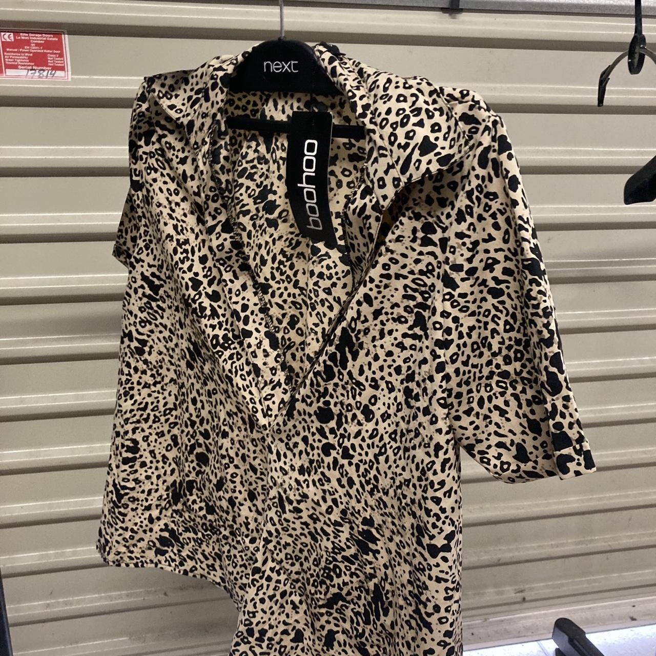 Boohoo leopard print outlet coat