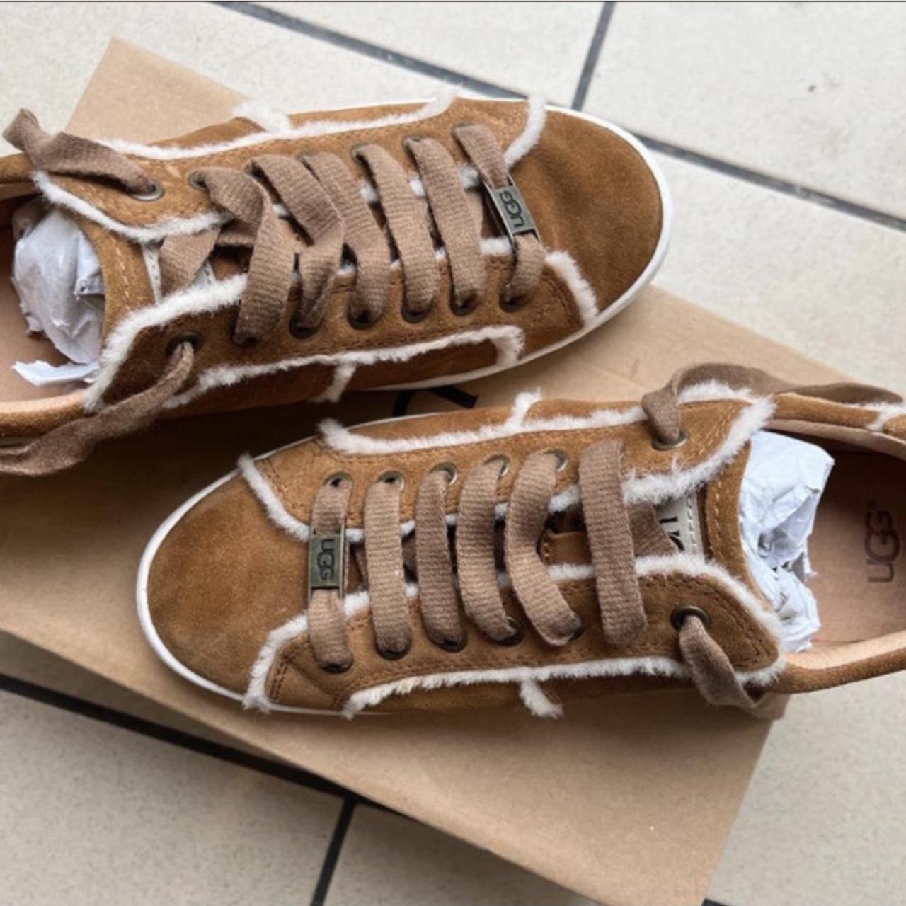 UGG 'Milo' brown/ Tan Chestnut suede trainers Depop - Main Image