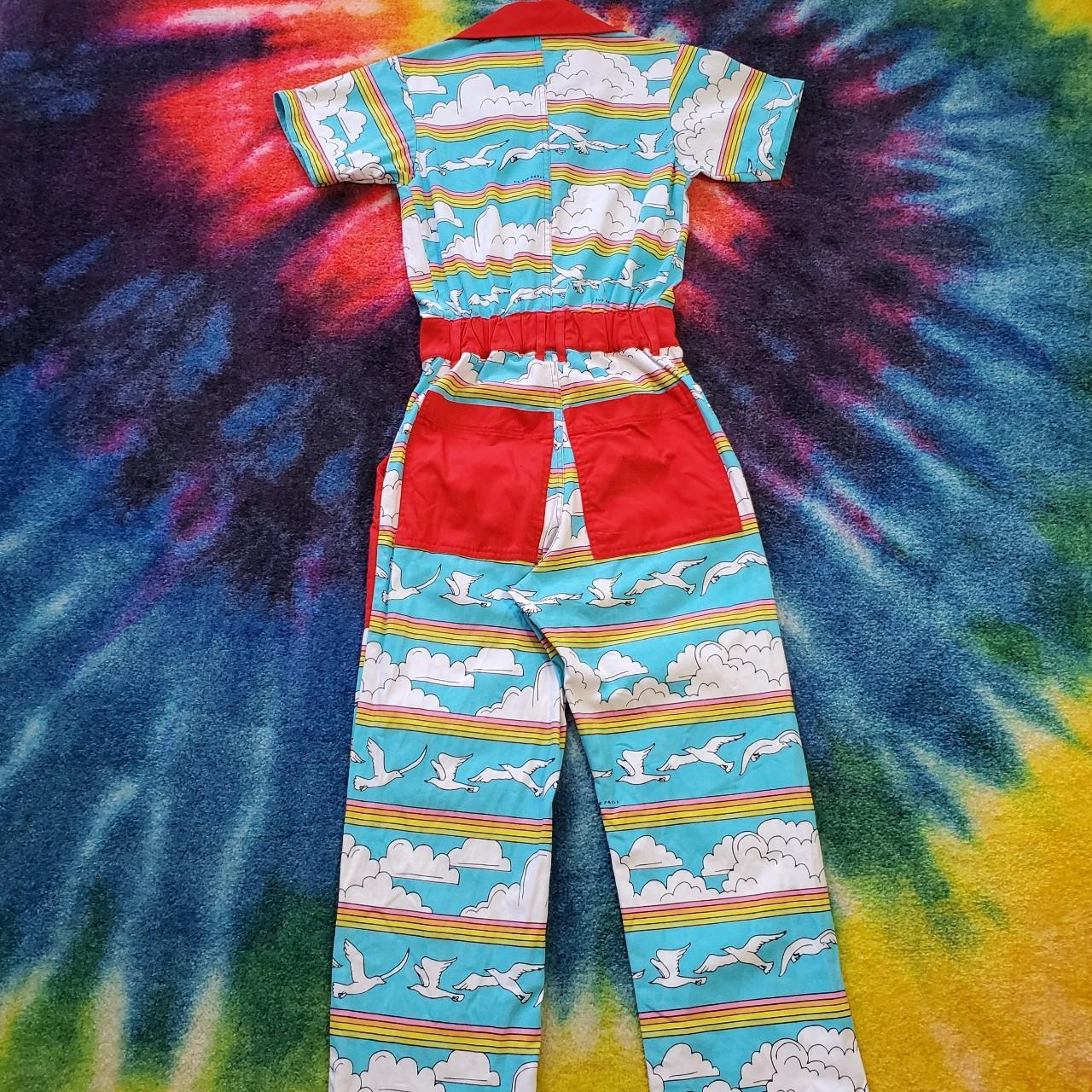 Big Bud Press Women's Red and Blue Jumpsuit Depop