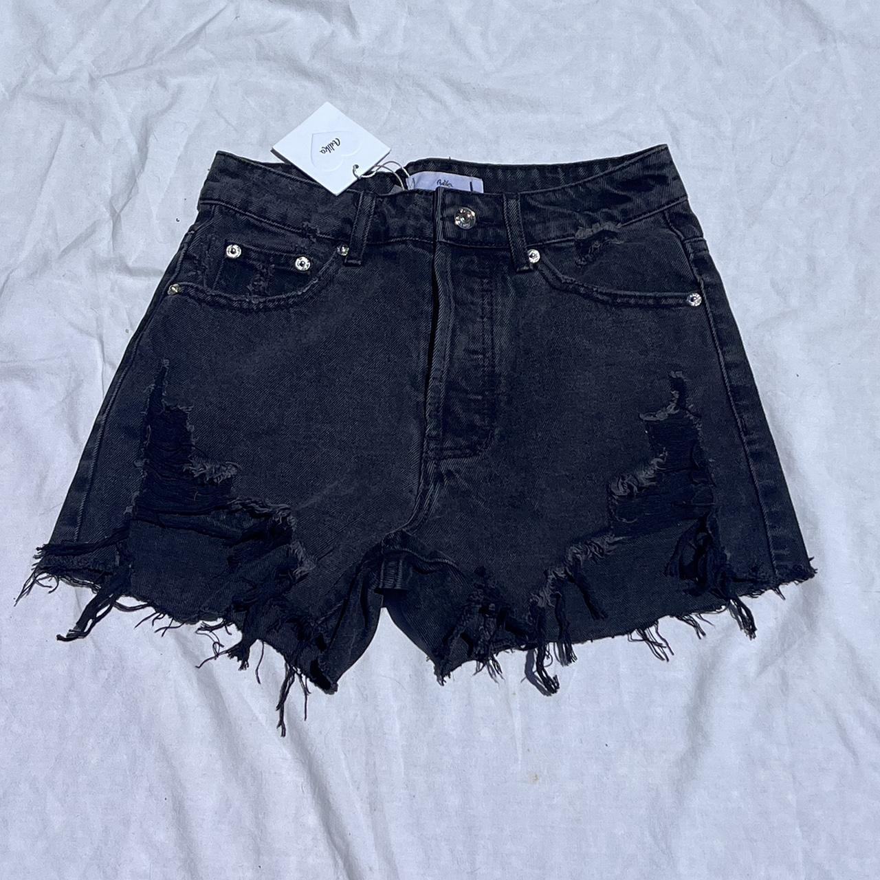 adika black jorts brand new w tags perfect pair of... - Depop