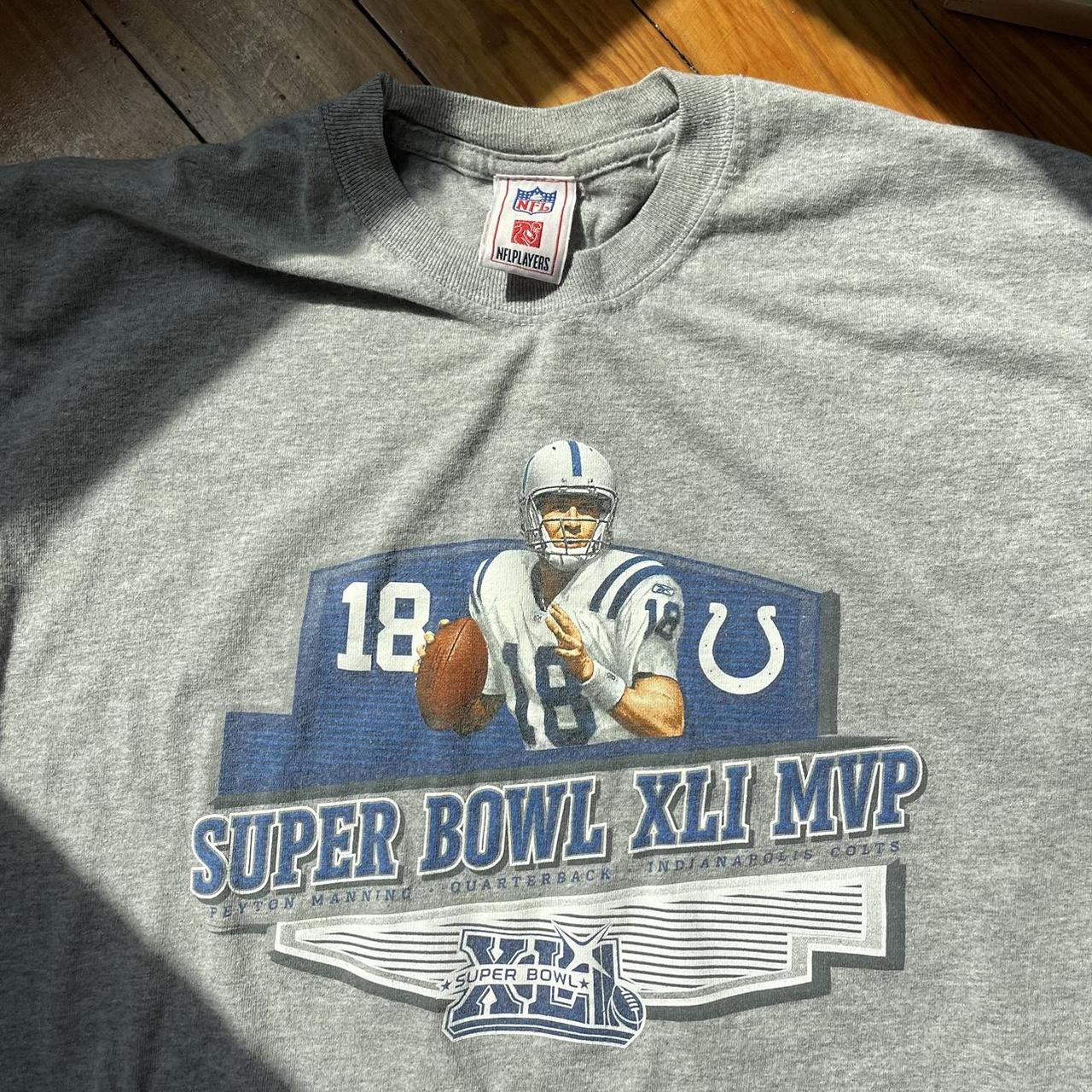 Vintage NFL Players Indianapolis Colts Payton Manning Super Bowl MVP T-Shirt