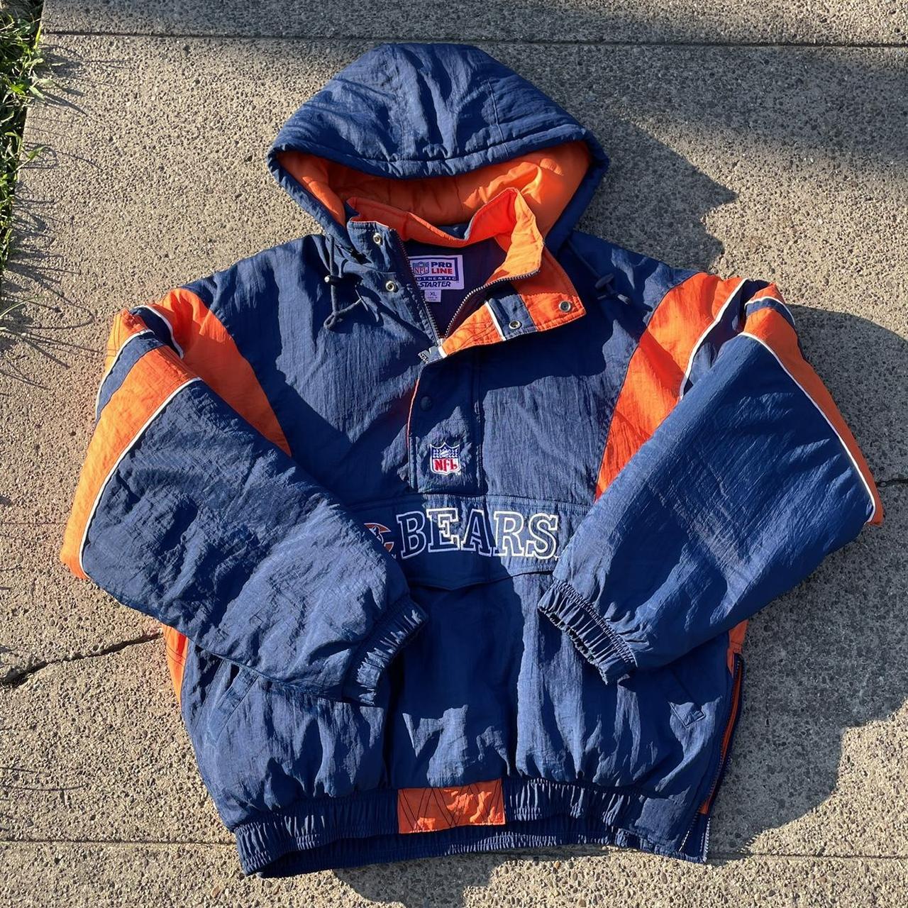 Vintage 90s Starter Chicago Bears Fleece Sweatshirt - Depop