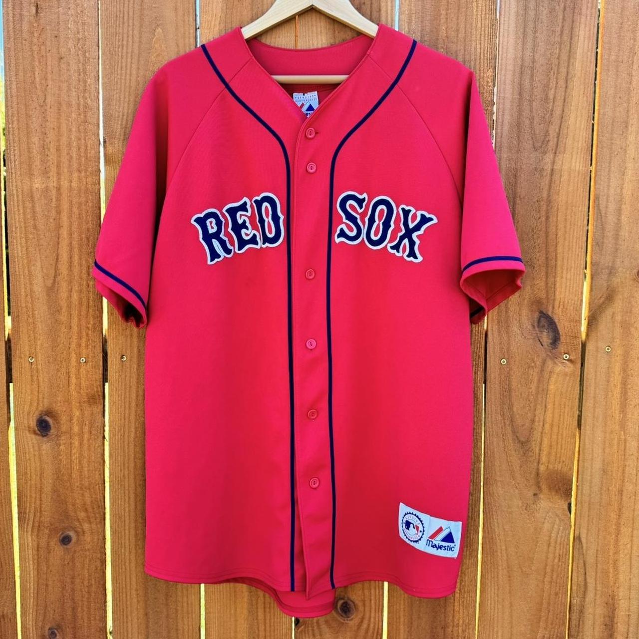 Boston Red Sox Vintage Majestic Baseball Jersey Navy Blue & 