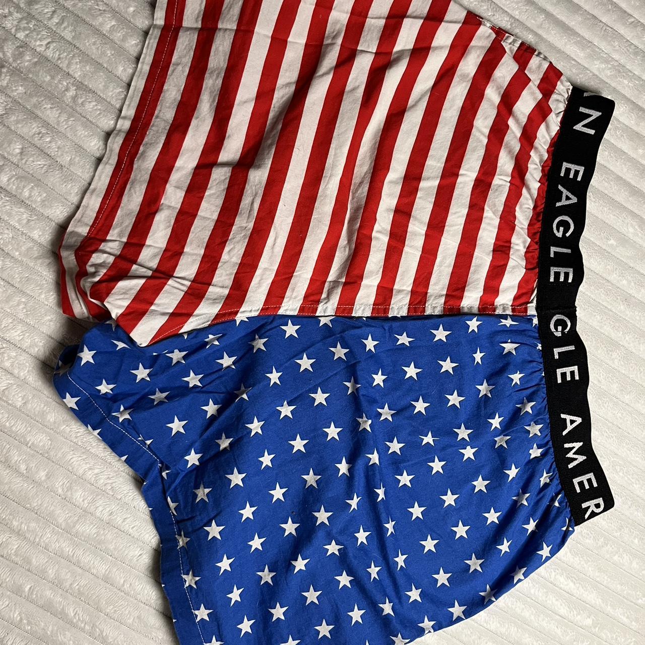 American flag boxers from American Eagle. No flaws,... - Depop