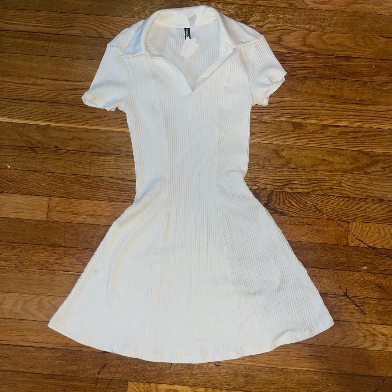 H&M White tennis dress. Fits XSM. Brand new Depop