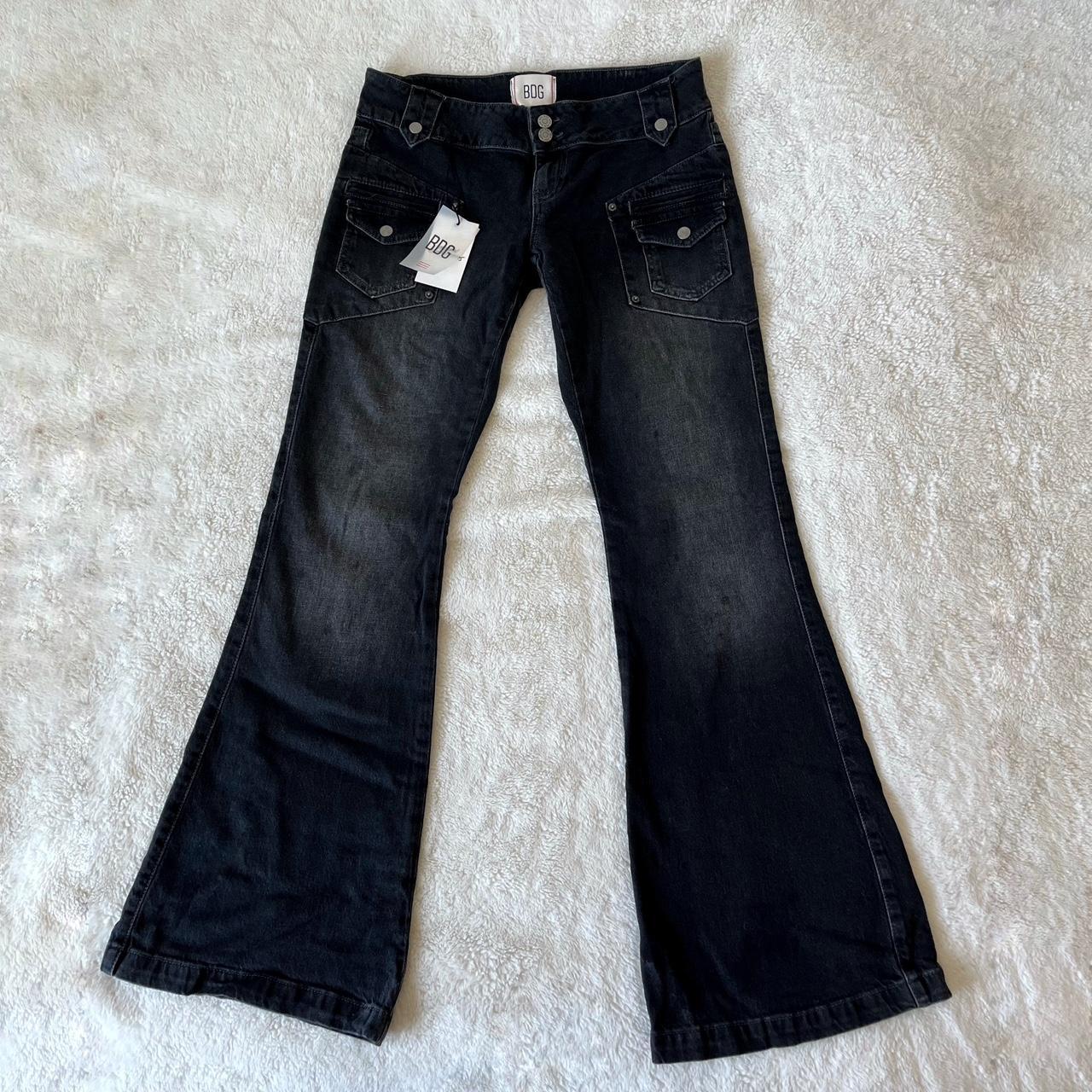 Bdg Low Waisted Black Flare Jeans New With Tags - Depop