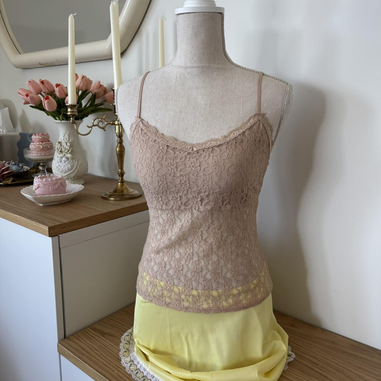 Forever 21 Women's Tank top - Tan/Cream - S – Tan Sheer Lace Cami Tank Best fits …