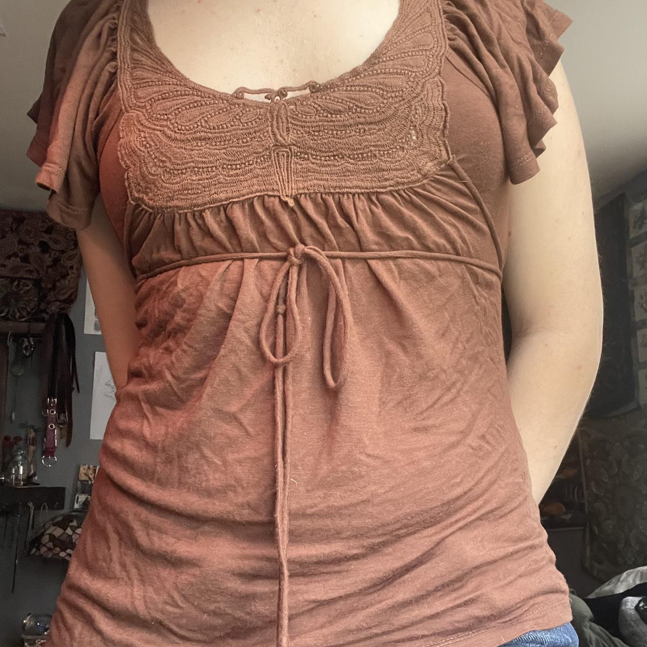 Alpine Butterfly Women's Brown Blouse