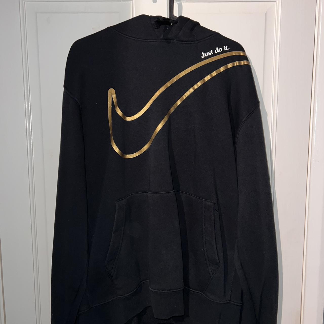 nike just do it hoodie black and gold