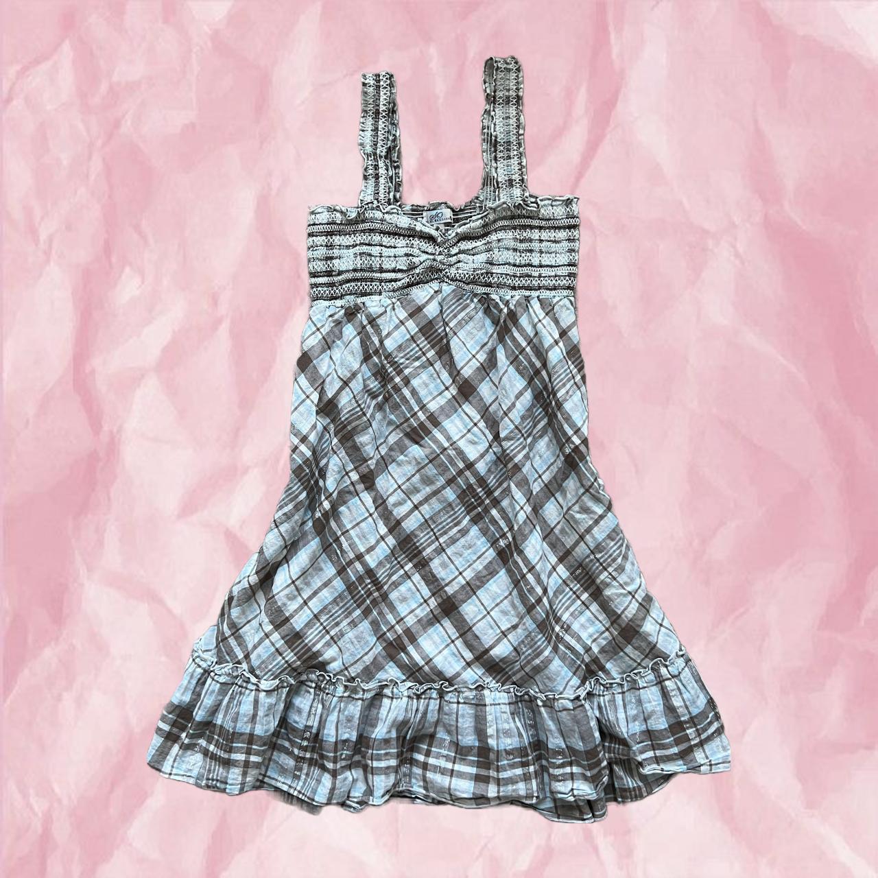 So Wear It Declare It Women's Blue and Brown Dress Depop