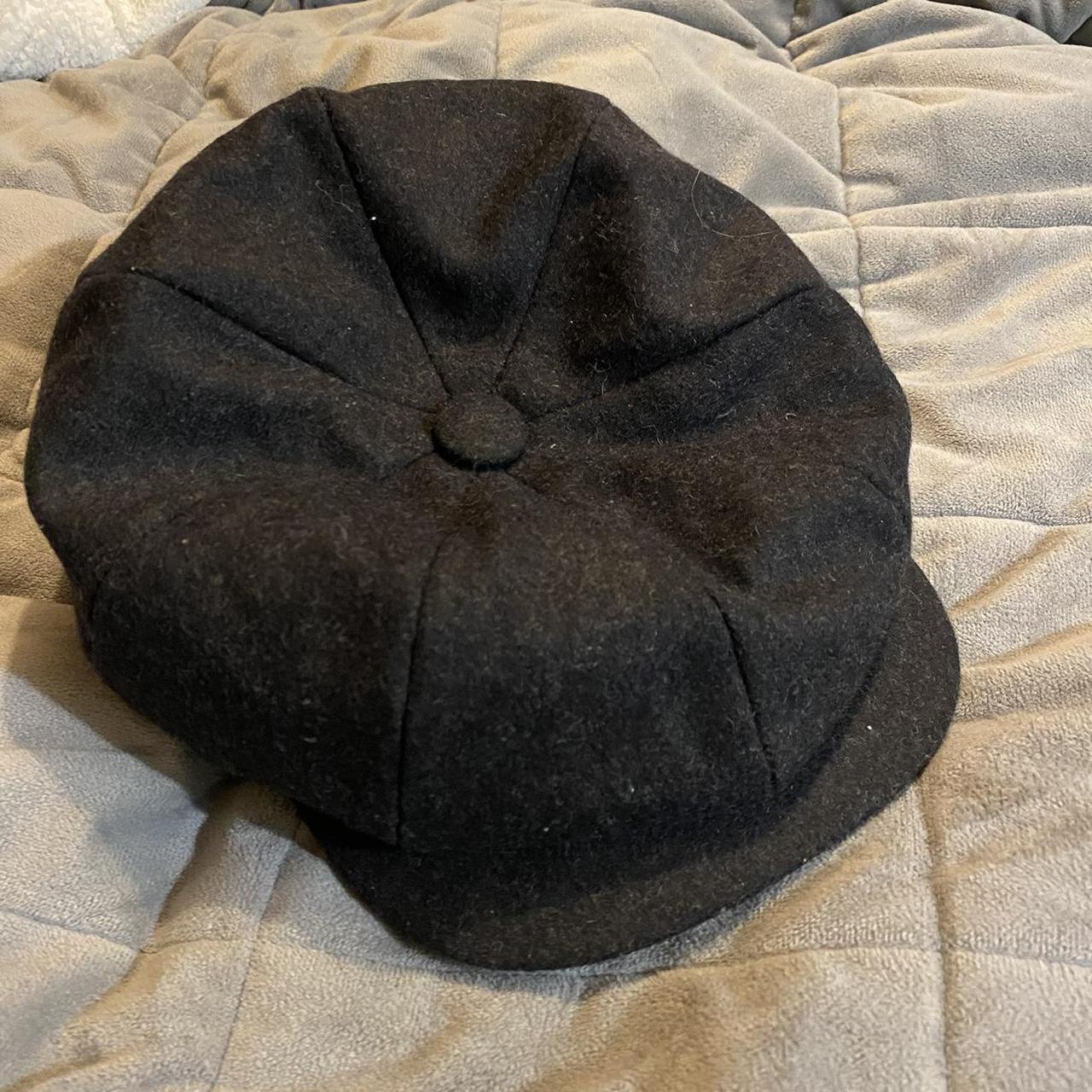 Vintage peaked black hat. Gorgeous and in amazing... - Depop