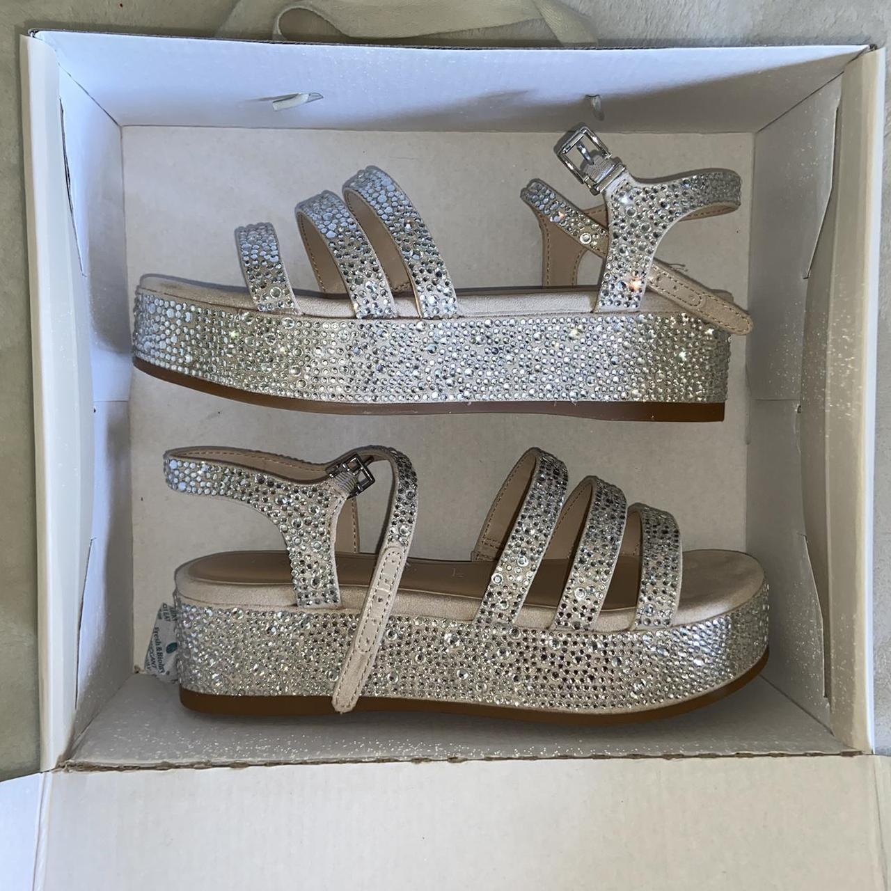 Copper Key Women's Silver Sandals Depop