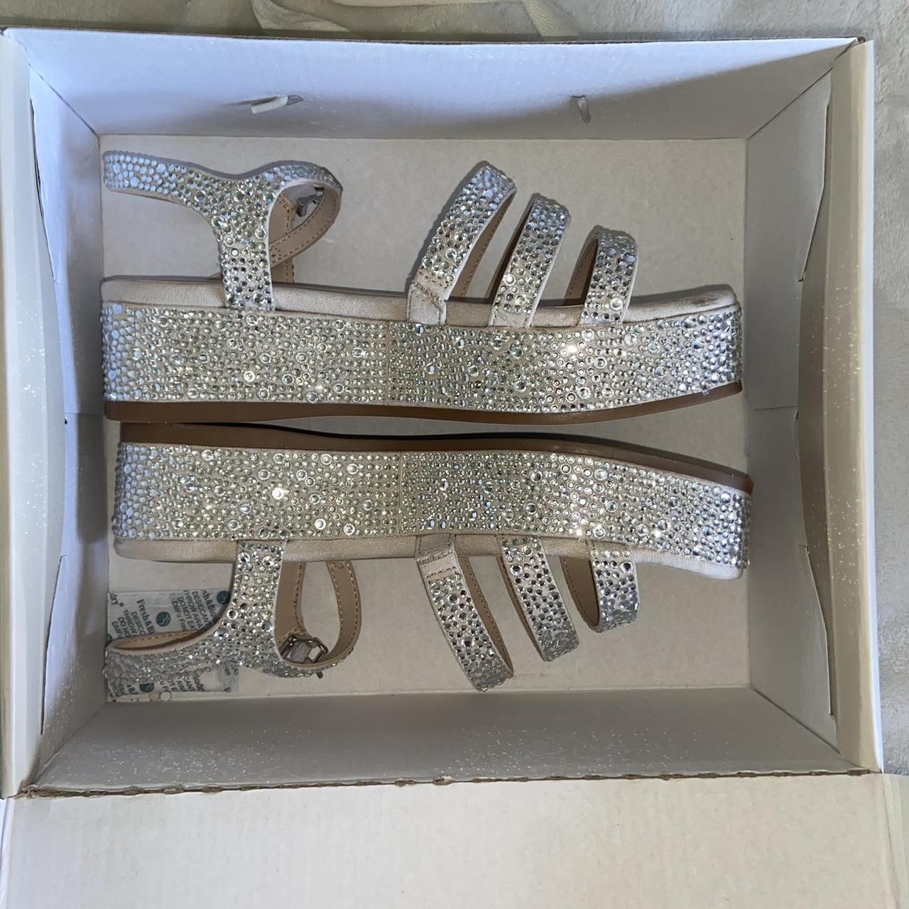 Copper Key Women's Silver Sandals Depop