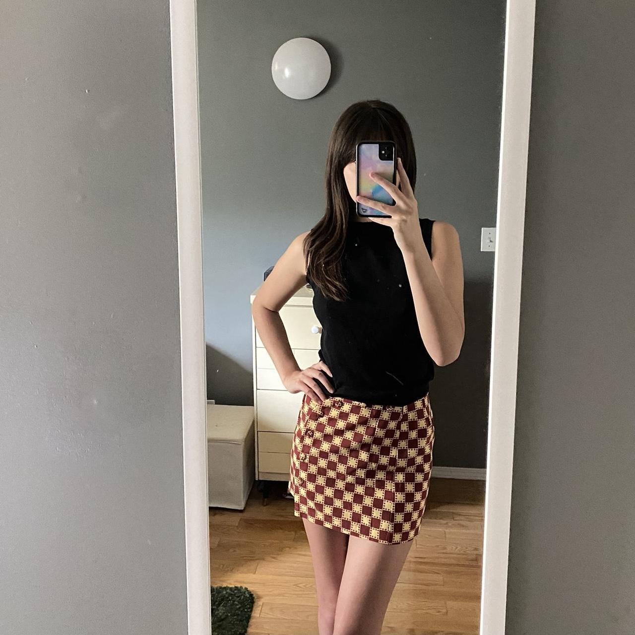 red and yellow skirt from urban outfitters 3 Depop