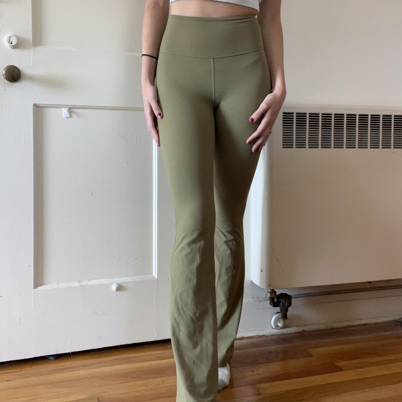 Lululemon groove pants size 12 jasper green! Super - Depop