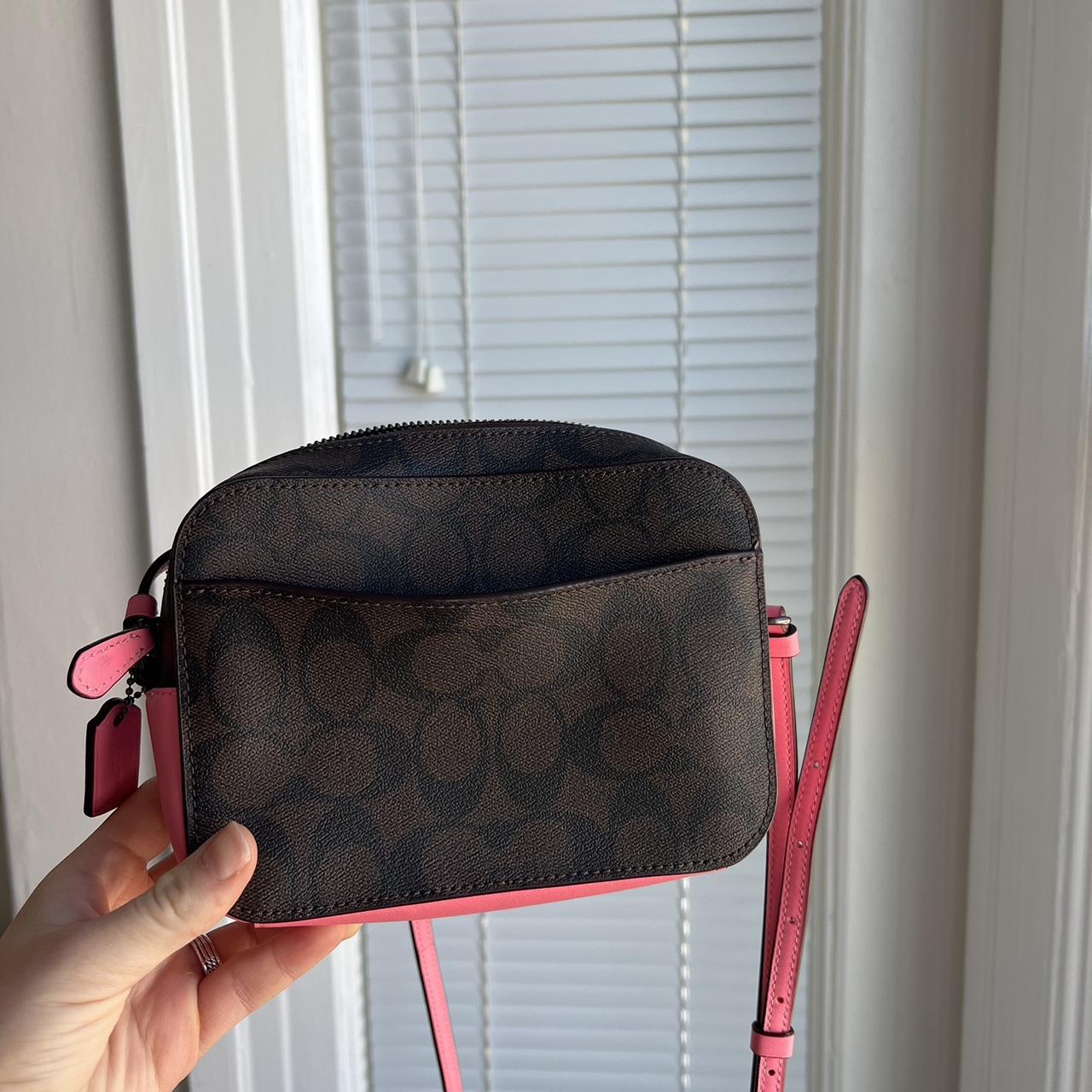 Coach Mini Serena Crossbody Pink Lemonade Signature - Depop