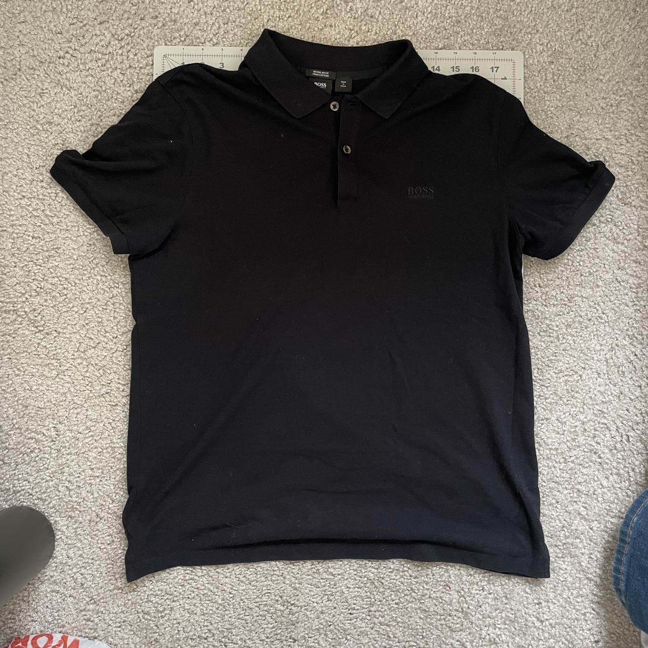 Hugo Boss Men's Black Polo-shirts | Depop