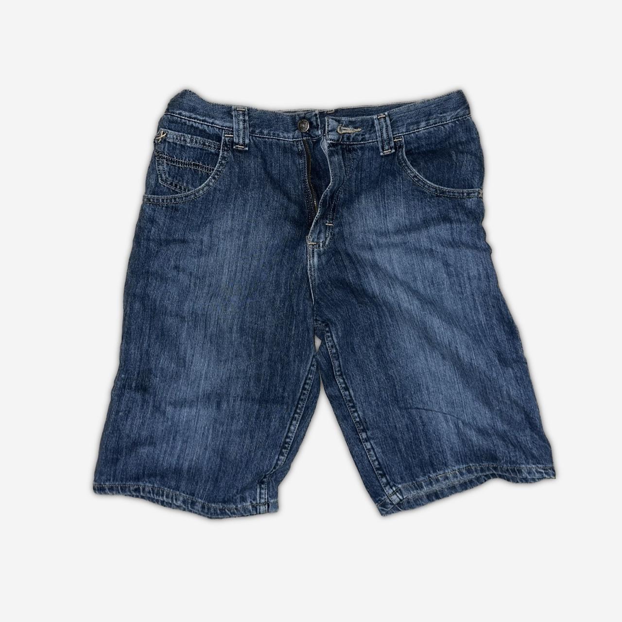 wrangler jorts / bermuda jean shorts. no size tag... - Depop