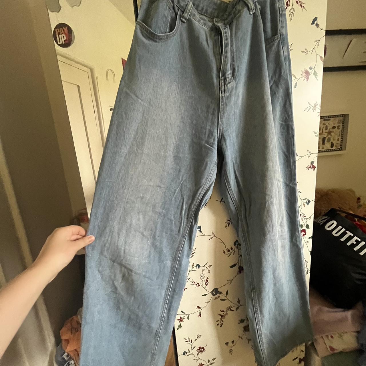 nicest lightwash baggy jeans from shein!! these... Depop