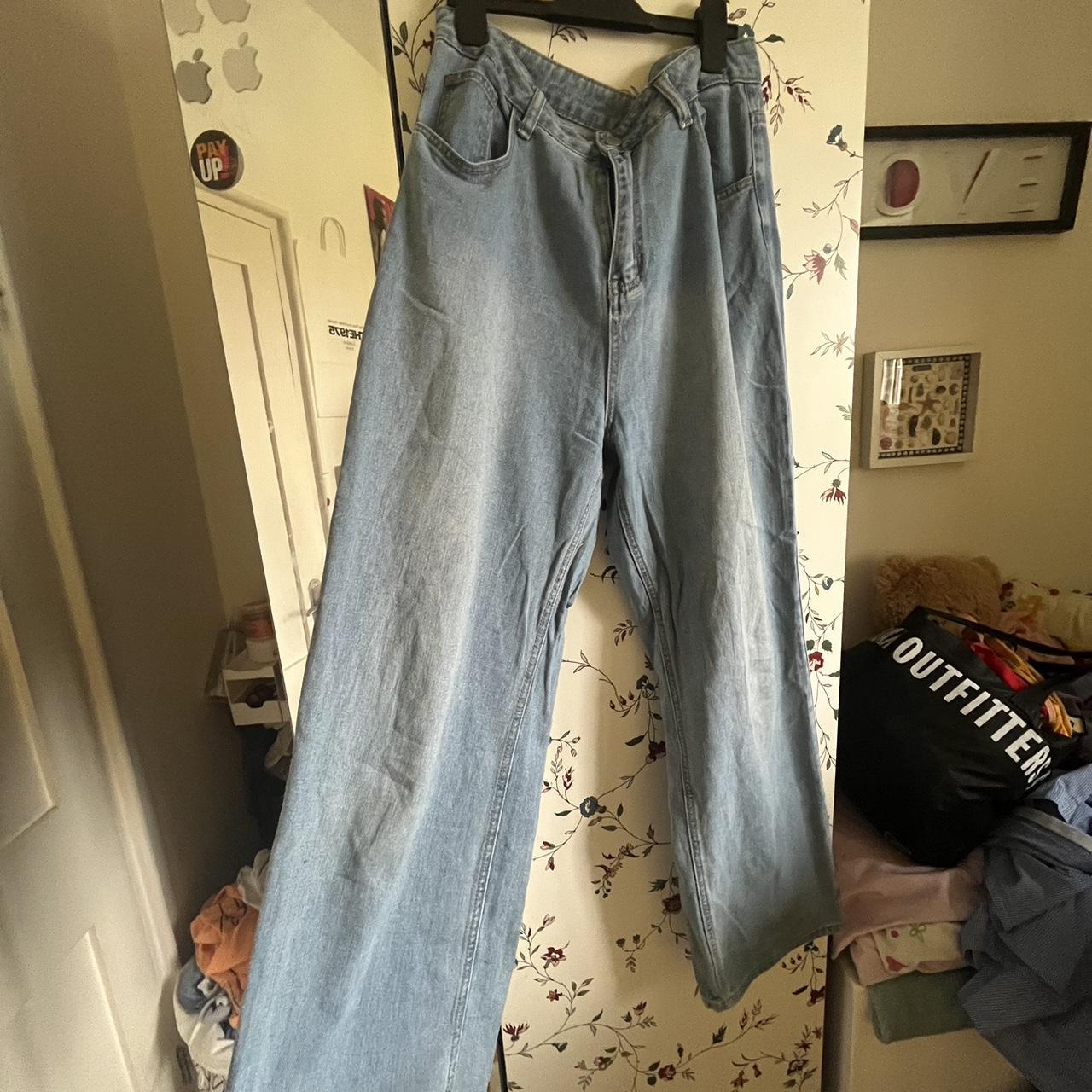 nicest lightwash baggy jeans from shein!! these... Depop