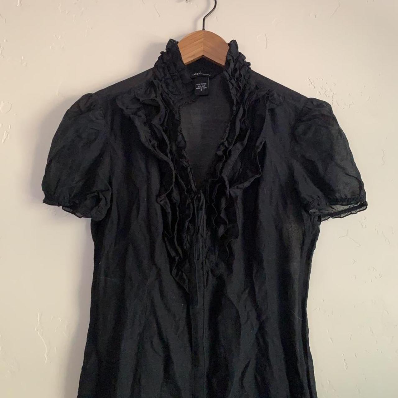 ⭐️|Really cute black 2000s too with ruffles|⭐️(PayPal... - Depop